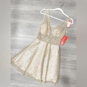 New gold party dress